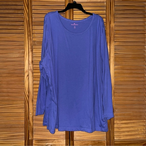 Woman Within Purple Long Sleeve Tee Shirt